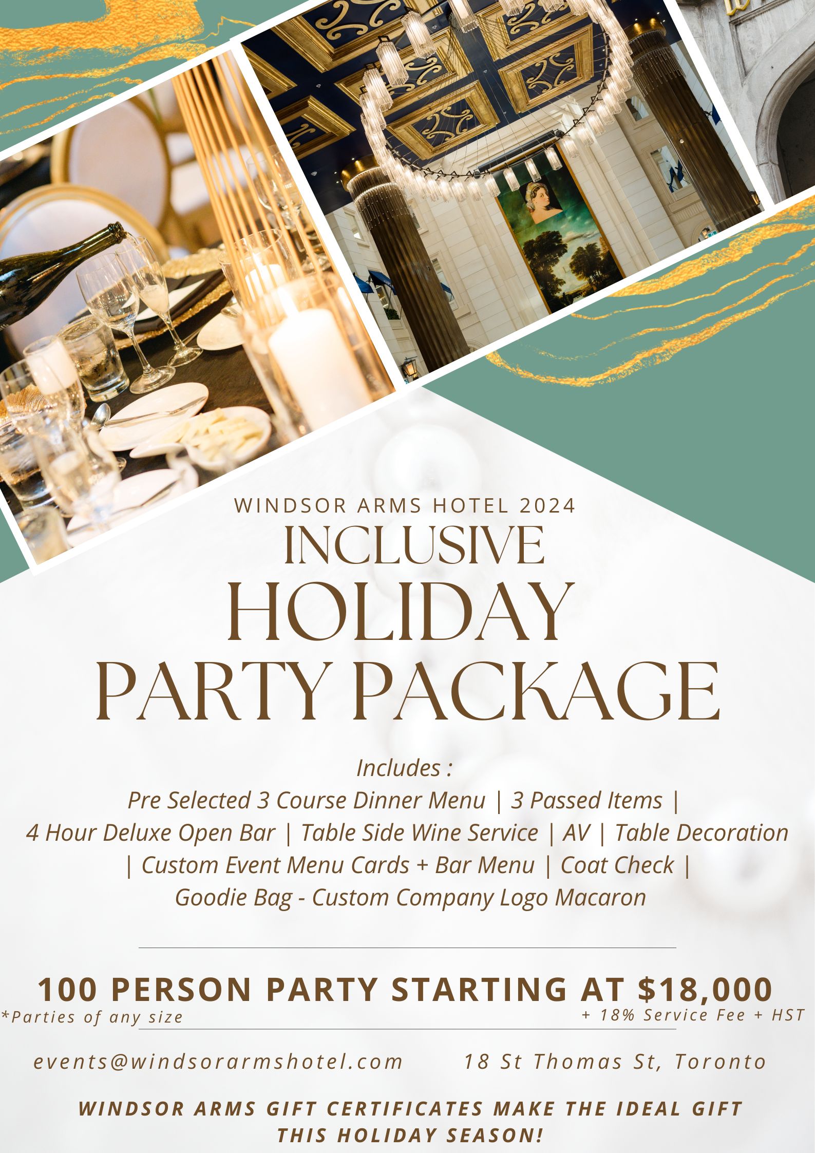 Inclusive Holiday Party Package Poster